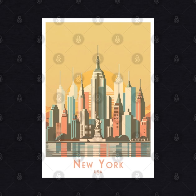 Metropolitan Glow - New York Skyline Poster by POD24